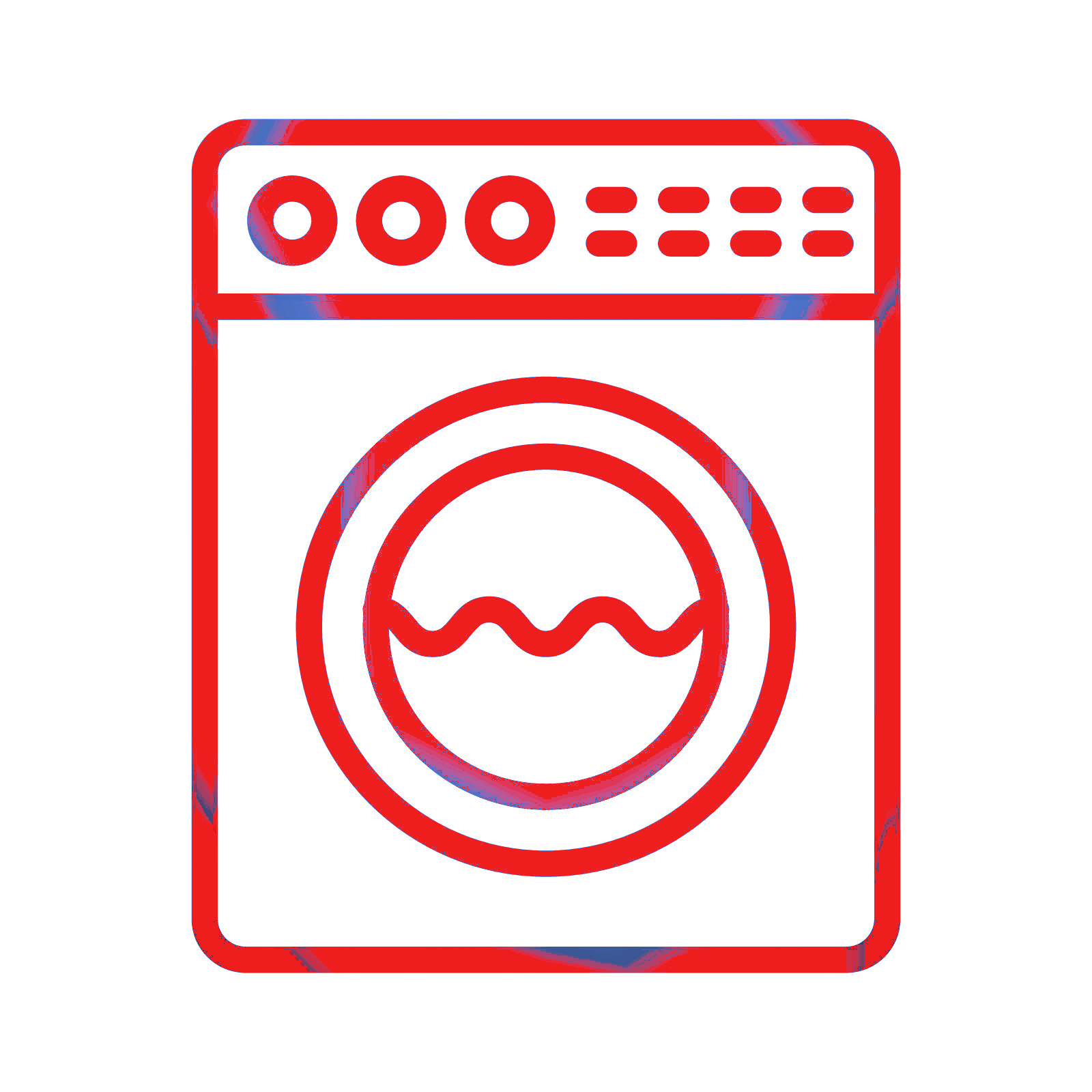 Red Washing Machine Circle